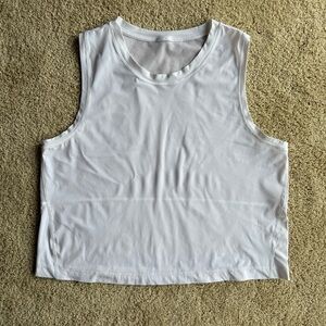 Athleta White Crop Tank Top Women’s Size M Athletic Workout Sleeveless